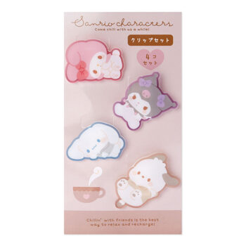 Sanrio Characters 4-Piece Clip Set (Just Chillin' Series)