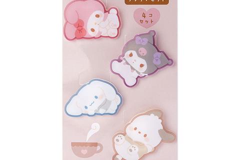 Sanrio Characters 4-Piece Clip Set (Just Chillin' Series)