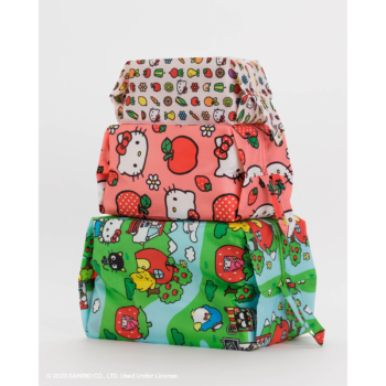 Hello Kitty and Friends x Baggu 3D Zipper Pouch Set (Apples + Icons + Friends)