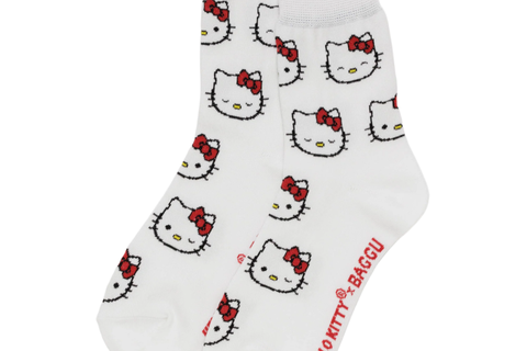 Hello Kitty x Baggu Crew Sock (Snow)