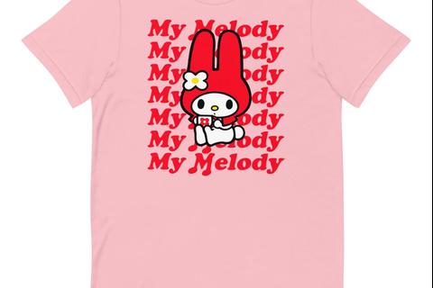 My Melody Red Logo T-Shirt Pink