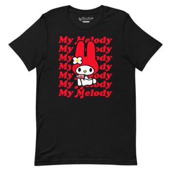 My Melody Red Logo T-Shirt Black