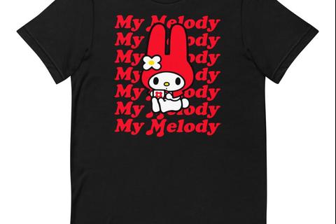 My Melody Red Logo T-Shirt Black