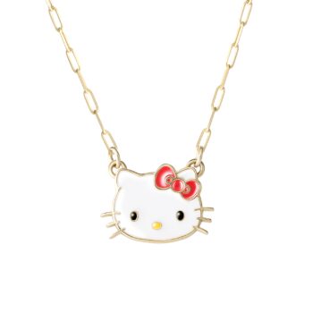 Hello Kitty 10K Yellow Gold Mini Link Necklace