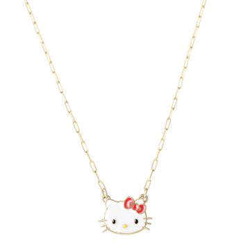 Hello Kitty 10K Yellow Gold Mini Link Necklace