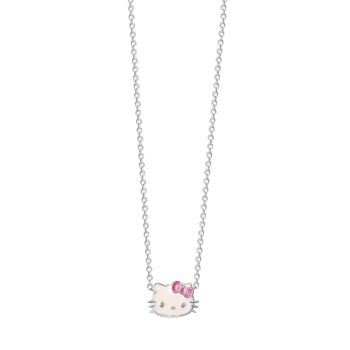 Hello Kitty Sterling Silver Enamel Necklace