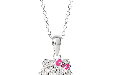 Hello Kitty Sterling Silver Crystal Necklace