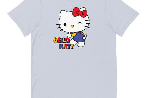 Hello Kitty Primary Logo T-Shirt Light Blue