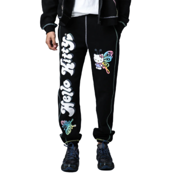 Hello Kitty x Dumbgood Butterfly Glitter Sweatpants