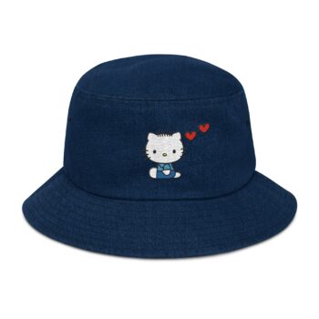 Dear Daniel Embroidered Denim Bucket Hat