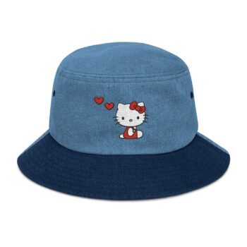 Hello Kitty Embroidered Denim Bucket Hat