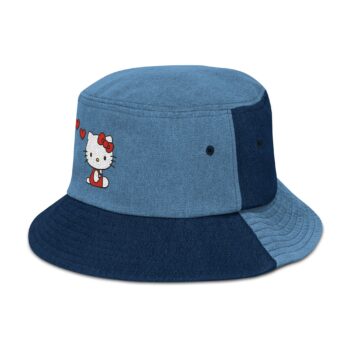 Hello Kitty Embroidered Denim Bucket Hat