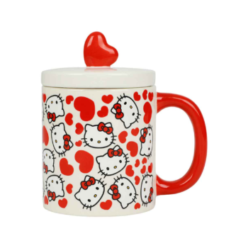 Hello Kitty Lidded Hearts Mug Set