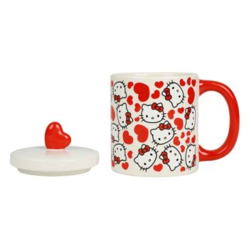 Hello Kitty Lidded Hearts Mug Set