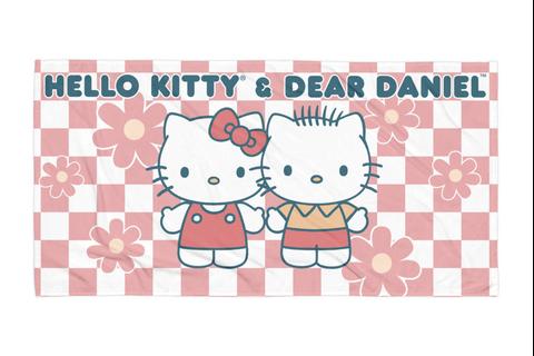 Hello Kitty & Dear Daniel Checkerboard Beach Towel