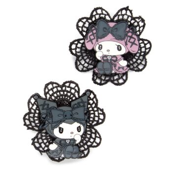 Kuromi & My Melody Lolita MeloKuro Lace Pin Set