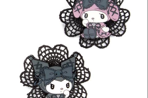 Kuromi & My Melody Lolita MeloKuro Lace Pin Set