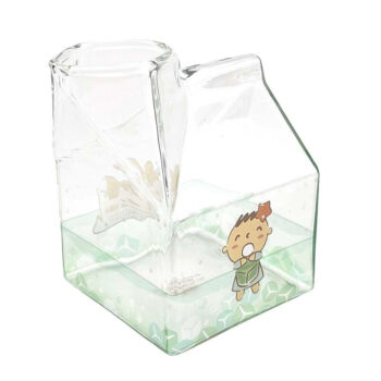 Minna No Tabo Kawaii Glass Milk Carton Cup