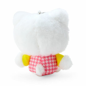 Hello Kitty Plush Mascot Keychain (Floral Houndstooth Series)