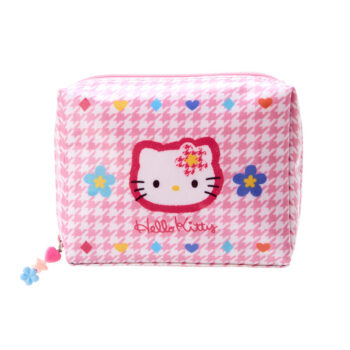 Hello Kitty Zipper Pouch (Floral Houndstooth Series)