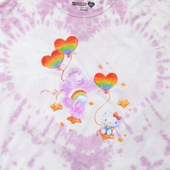 Hello Kitty x Care Bears Tie-Dye Glitter Tee