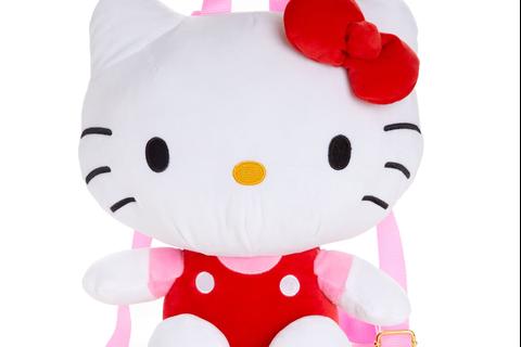 Hello Kitty Classic Red Plush Backpack