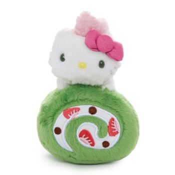 Hello Kitty Roll Cake Mascot Clip (Matcha Sweets Series)