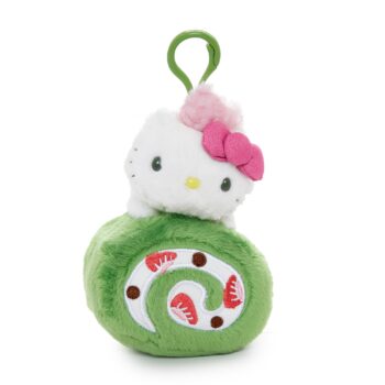 Hello Kitty Roll Cake Mascot Clip (Matcha Sweets Series)