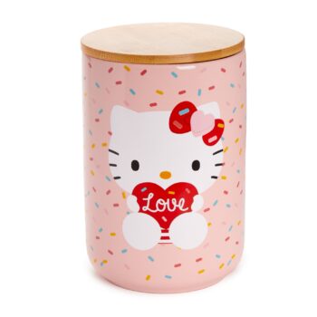 Hello Kitty Holding Heart Ceramic Cookie Jar