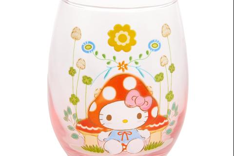 Hello Kitty Mushroom Glass Tumbler