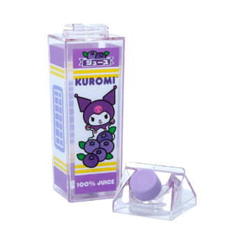 Kuromi Milk Carton Water Bottle (Blueberry)