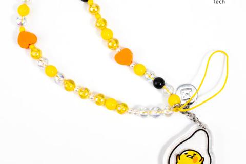 Gudetama Beaded Charm Mobile Phone Wrist Strap