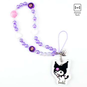 Kuromi Beaded Charm Mobile Phone Wrist Strap