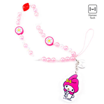 My Melody Beaded Charm Mobile Phone Wrist Strap