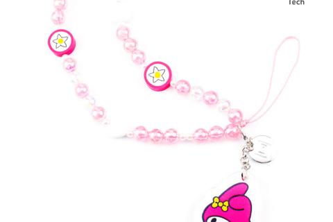 My Melody Beaded Charm Mobile Phone Wrist Strap