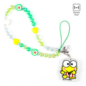 Keroppi Beaded Charm Mobile Phone Wrist Strap