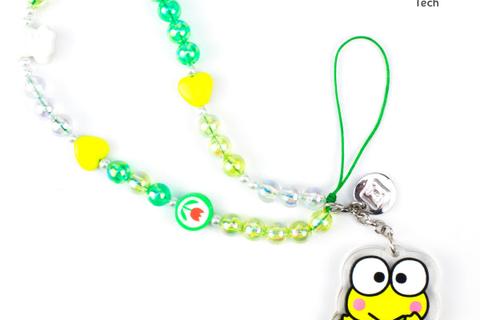 Keroppi Beaded Charm Mobile Phone Wrist Strap