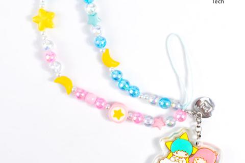 LittleTwinStars Beaded Charm Mobile Phone Wrist Strap