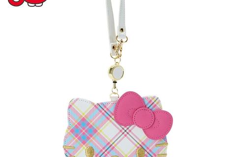 Hello Kitty Card Case with Key Reel (Hello Kitty Dress Tartan Series)