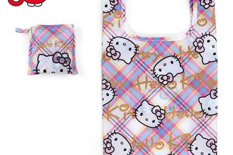 Hello Kitty Reusable Tote Bag (Hello Kitty Dress Tartan Series)