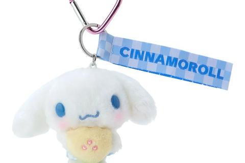 Cinnamoroll Plush Mascot Keychain (Pastel Check Series)