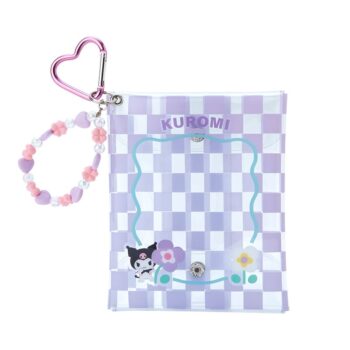 Kuromi Clear Snap Mini Pouch  (Pastel Check Series)