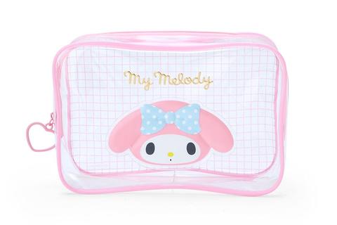 My Melody Clear Grid Zipper Pouch