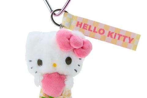 Hello Kitty Plush Mascot Keychain (Pastel Check Series)