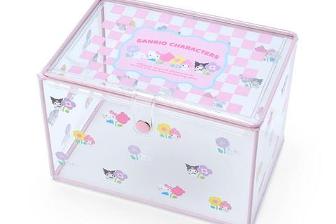 Sanrio Characters Clear Storage Case (Pastel Check Series)