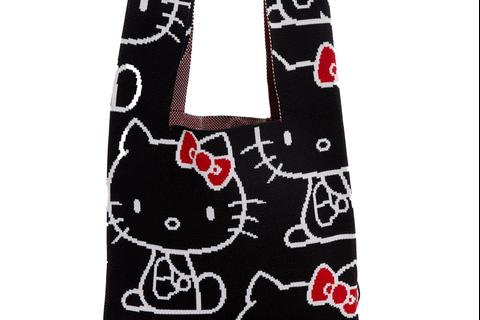 Hello Kitty Knit Shopper Bag (Black)