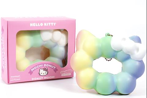 Hello Kitty Mochi Donut Squishy Keychain