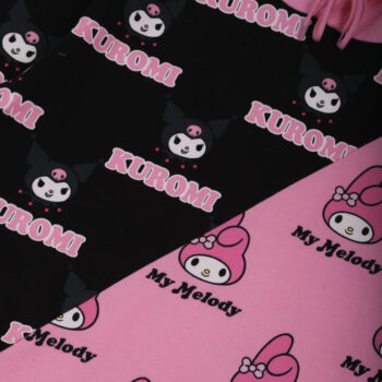 My Melody & Kuromi x Dumbgood Pattern Split Hoodie