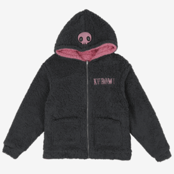 Kuromi & My Melody x Dumbgood Reversible Sherpa Zip Hoodie