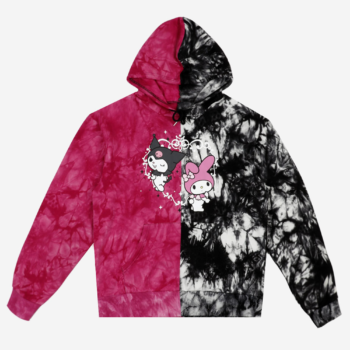 My Melody & Kuromi x Dumbgood Tie Dye Split Hoodie